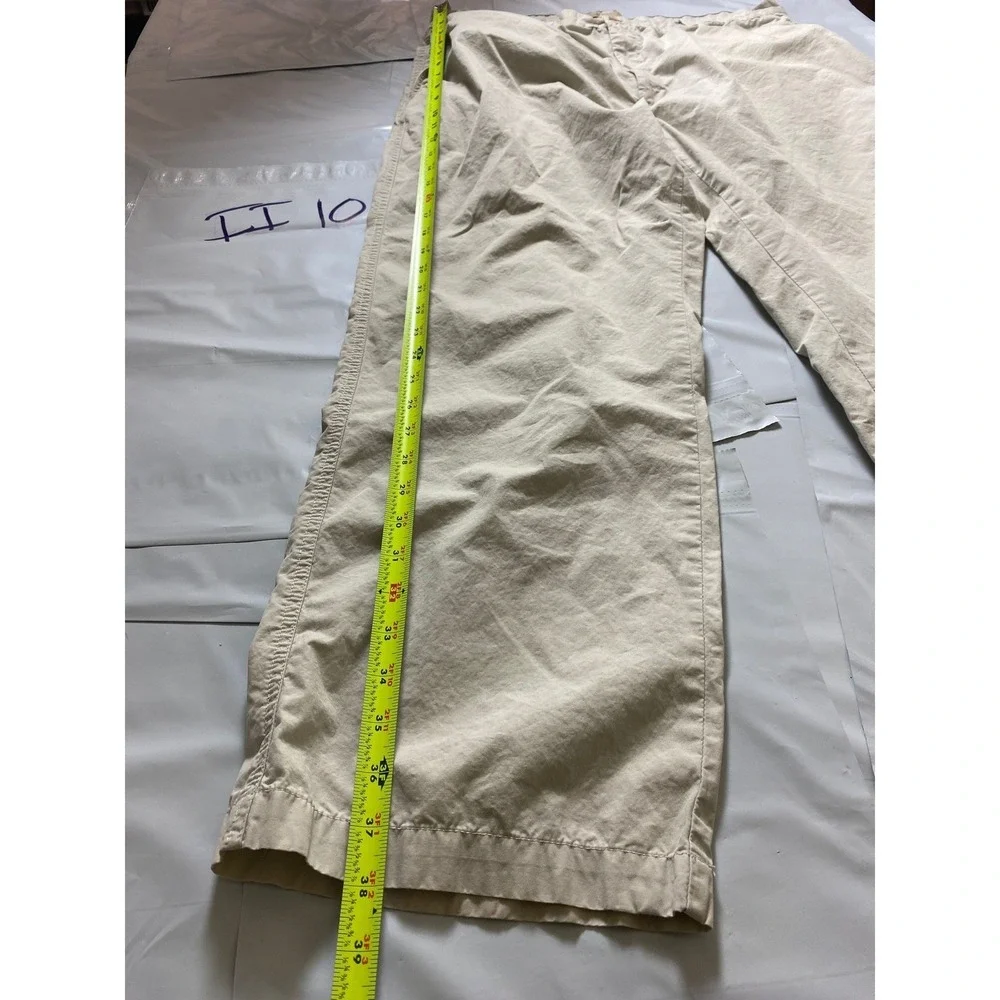 Beige Khaki Wide Leg‎ Pants Womens Relaxed Fit Casual Chinos